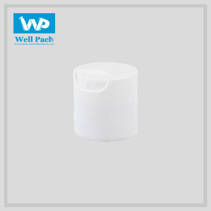 White Clear Plastic Dispensing Caps Press Disc Top Cap