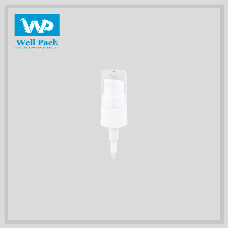 24/410size pp plastic treatment pump cream dispenser pump head with AS full cap cosmetic packaging